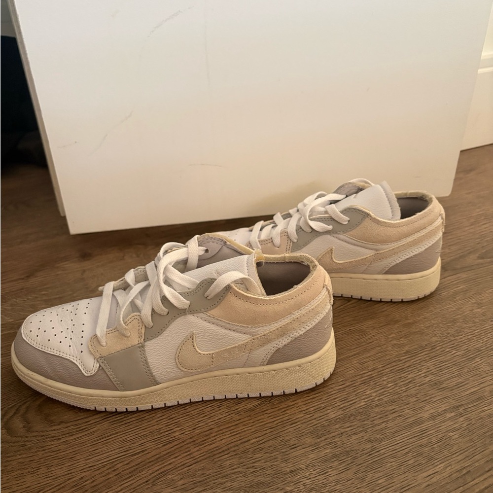 Jordan Women's Athletic Shoes in Cream and Gray